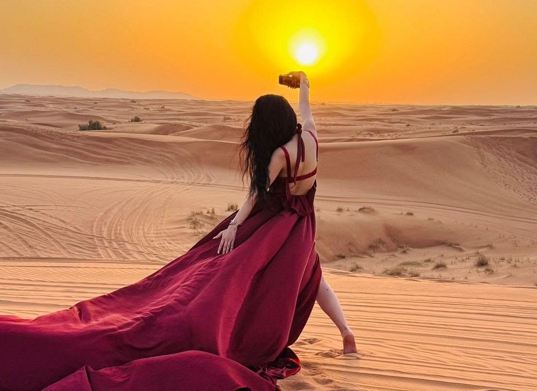 Desert Flying Dress Photoshoot