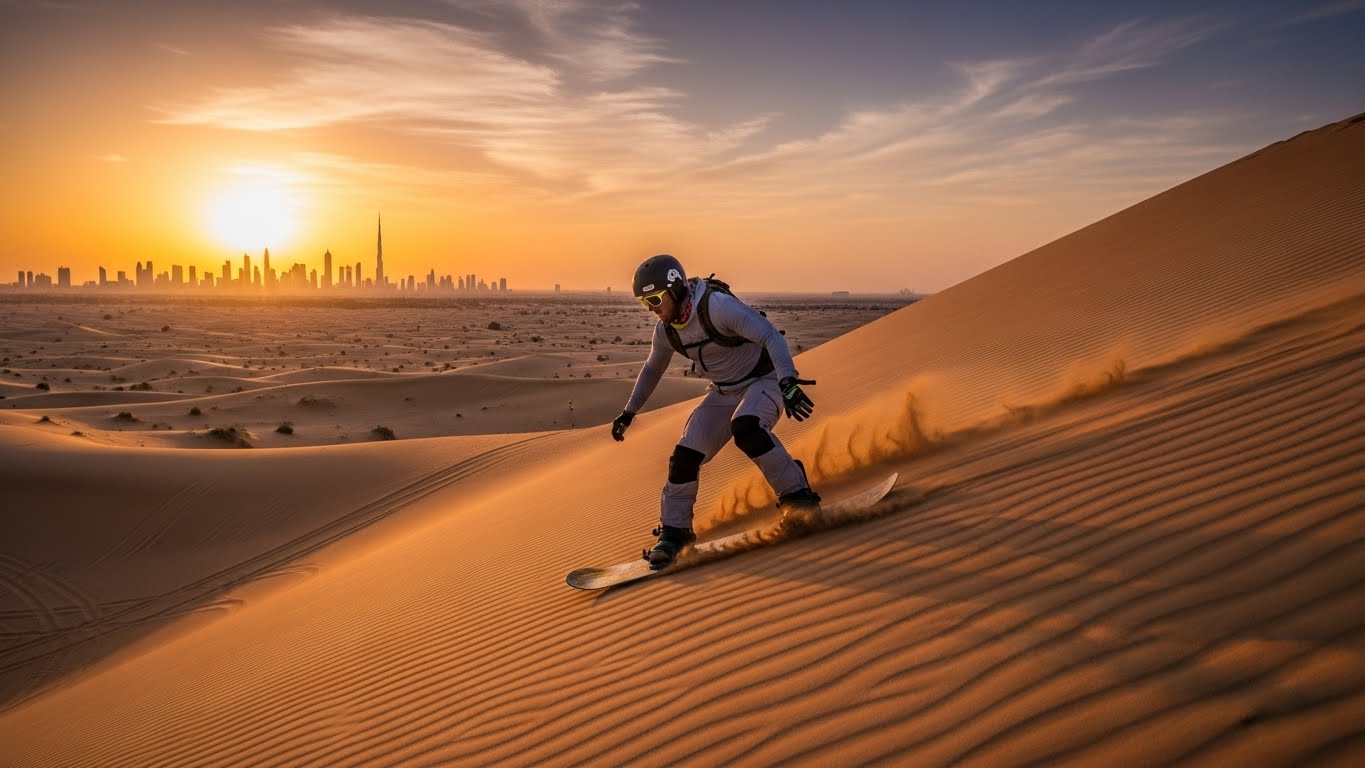 Sandboarding in Dubai